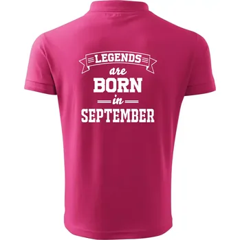 Pánská košile Legends are born in September - Polokošile pánská Pique Polo 203 - 4XL ( Purpurová )