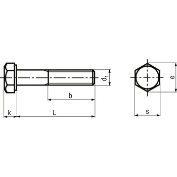 Spojovací materiál šroub šestihran ocel 8.8 ZB částečný závit M18 80 mm