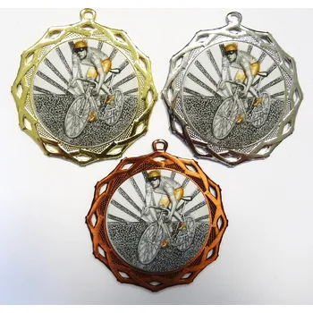 Cyklista medaile DI7003-K033 Zde napište text na štítky a součet zadejte do košíku. Více informací viz.POPIS v dolní části.