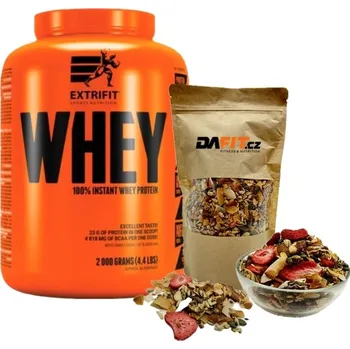 Protein AKCE Extrifit 100% Whey Protein 2000 g + ZDARMA Dafit Granola Keto 350 g