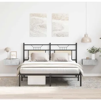 Noční stolek vidaXL Závěsné noční stolky 2 ks 40x32x15 cm [800319] Barva: Betonová šedá