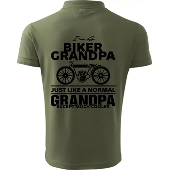 Pánská košile Biker Grandpa - Polokošile pánská Pique Polo 203 - S ( Khaki )