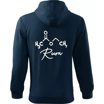 Pánská mikina Barová chemie - rum - Mikina s kapucí na zip trendy zipper - M ( Námořní modrá (velmi tmavá - téměř černá) )