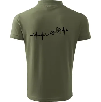 Pánská košile EKG elektrikář - Polokošile pánská Pique Polo 203 - 3XL ( Khaki )