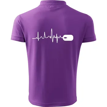 Pánská košile EKG myš - Polokošile pánská Pique Polo 203 - 4XL ( Fialová )