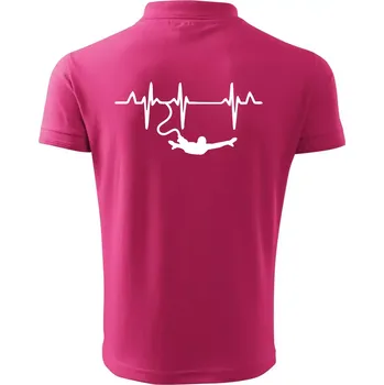 Pánská košile EKG bungee jumping - Polokošile pánská Pique Polo 203 - 3XL ( Purpurová )