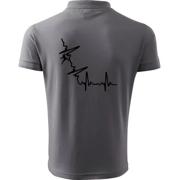 Pánská košile EKG bouldering - Polokošile pánská Pique Polo 203 - 2XL ( Ocelově šedá )