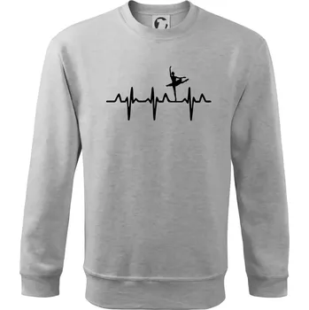 Pánská mikina EKG balet - Mikina Essential pánská - M ( Světlešedý Melír )