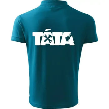Pánská košile Táta nápis - bagrista - Polokošile pánská Pique Polo 203 - 5XL ( Tmavý tyrkys )