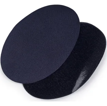 Nažehlovačka / záplata ovál 10x15,5 cm, malé, 2 modrá tmavá