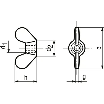 Šroub matice křídlová ocel ZB M8