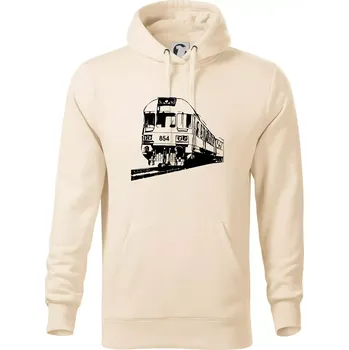 Pánská mikina Vlak 854 - Mikina pánská Cape s kapucí - 5XL ( Mandlová )