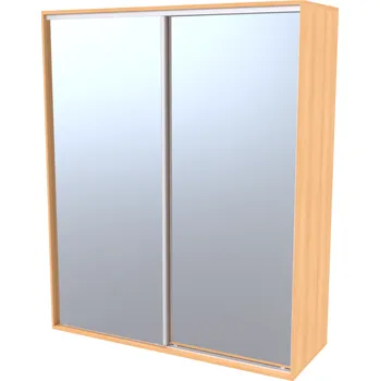 Šatní skříň NÁBYTEK MIKULÍK s.r.o. FLEXI 2 - šatní skříň 2x zrcadlo, 180/200/220 x 220/240cm Šířka: 200cm, Výška: 240cm, Dekor: olše Šířka: 180cm, Dekor: buk