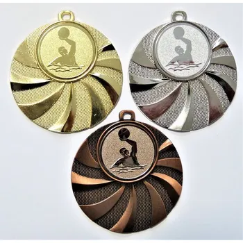 Vodní pólo medaile D84-16 Zde napište text na štítky a součet zadejte do košíku. Více informací viz.POPIS v dolní části.