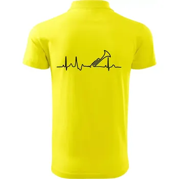 Pánská košile Trubka ekg - Polokošile pánská Pique Polo 203 - 5XL ( Citrónová )