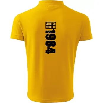 Pánská košile Limited edition 1984 pruh - Polokošile pánská Pique Polo 203 - L ( Žlutá )