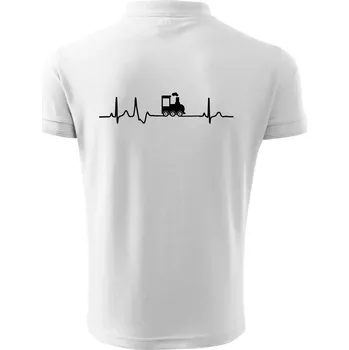Pánská košile Ekg lokomotiva - Polokošile pánská Pique Polo 203 - 5XL ( Bílá )