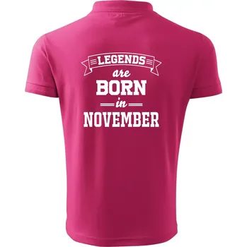 Pánská košile Legends are born in November - Polokošile pánská Pique Polo 203 - L ( Purpurová )