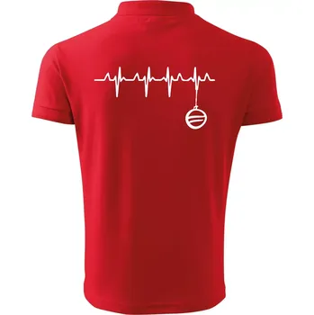 Pánská košile EKG Vánoční ozdoba - Polokošile pánská Pique Polo 203 - 3XL ( Červená )