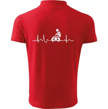 Pánská košile EKG masáž - Polokošile pánská Pique Polo 203 - 5XL ( Červená )