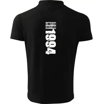Pánská košile Limited edition 1994 pruh - Polokošile pánská Pique Polo 203 - S ( Černá )