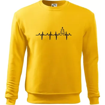 Pánská mikina EKG Vánoční stromek - Mikina Essential pánská - M ( Žlutá )
