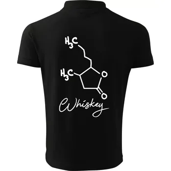 Pánská košile Barová chemie - whiskey - Polokošile pánská Pique Polo 203 - 5XL ( Černá )