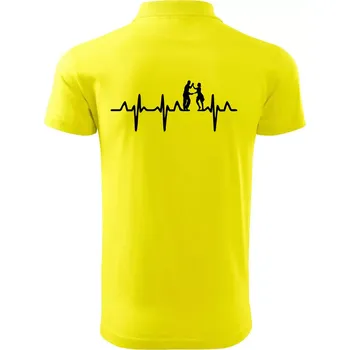 Pánská košile EKG salsa tanečníci - Polokošile pánská Pique Polo 203 - L ( Citrónová )
