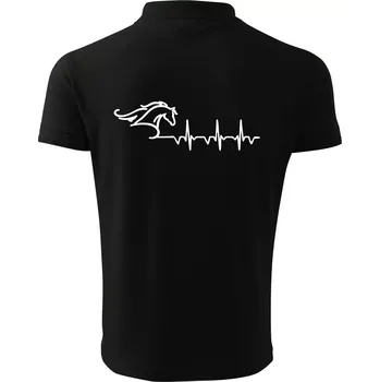 Pánská košile Hlava koně EKG - Polokošile pánská Pique Polo 203 - S ( Černá )