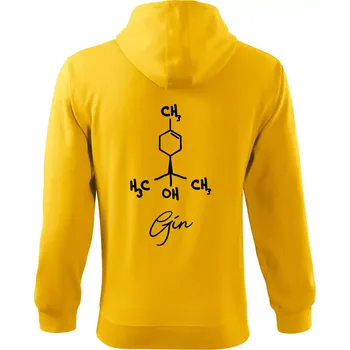 Pánská mikina Barová chemie - gin - Mikina s kapucí na zip trendy zipper - 3XL ( Žlutá )