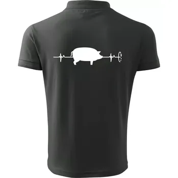 Pánská košile EKG gril - Polokošile pánská Pique Polo 203 - XL ( Tmavá břidlice (šedá se zeleným nádechem) )