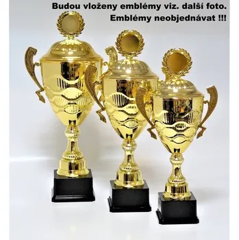 Karambol poháry 400-L319 - Emblém viz.další foto v ceně Zde napište text na štítky a součet zadejte do košíku. Více informací viz.POPIS v dolní části.