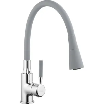 Vodovodní baterie Invena Pogo BZ-80-L05-L šedá/chrom