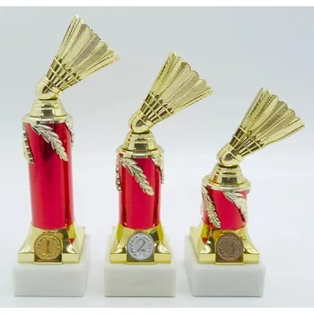 Badminton trofeje 17-F237 DO KOŠÍKU ZADEJTE SOUČET ŠTÍTKŮ !!! - Více informací viz. POPIS v dolní části.