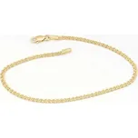 Zlatý náramek rombo grand ZLNA1424F 20cm + Dárek zdarma