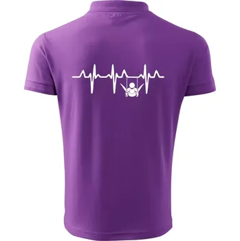 EKG cvičení kruhy - Polokošile pánská Pique Polo 203 - 4XL ( Fialová )
