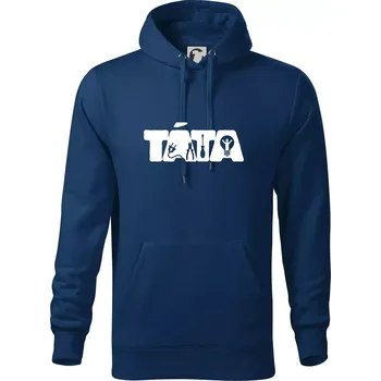 Pánská mikina Táta nápis - elektrikář - Mikina pánská Cape s kapucí - 5XL ( Půlnoční modrá )