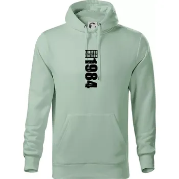 Pánská mikina Limited edition 1984 pruh - Mikina pánská Cape s kapucí - 4XL ( Sage )