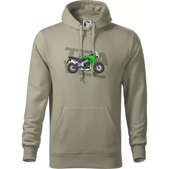 Pánská mikina Cestovní enduro zelená - Mikina pánská Cape s kapucí - 5XL ( Light khaki )