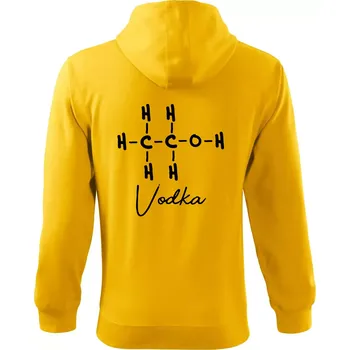 Pánská mikina Barová chemie - vodka - Mikina s kapucí na zip trendy zipper - 2XL ( Žlutá )