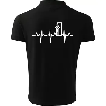 Pánská košile EKG otužování sprcha - Polokošile pánská Pique Polo 203 - M ( Černá )