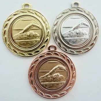 Plavání medaile D109-A47 Zde napište text na štítek a zadejte do košíku. Více informací viz.POPIS v dolní části.