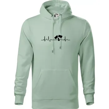 Pánské oblečení Jack Russell Terriér hrubosrstý Ekg - Mikina pánská Cape s kapucí - 5XL ( Sage )