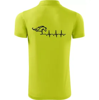 Pánská košile Hlava koně EKG - Polokošile Victory sportovní (dresovina) - S ( Limetková )