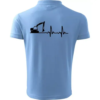 Pánská košile EKG bagr - Polokošile pánská Pique Polo 203 - 4XL ( Pyžamově světlá modrá )