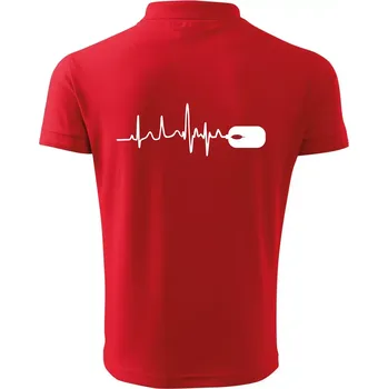 Pánská košile EKG myš - Polokošile pánská Pique Polo 203 - XL ( Červená )