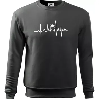 Pánská mikina EKG horolezec - Mikina Essential pánská - S ( Tmavá břidlice (šedá se zeleným nádechem) )