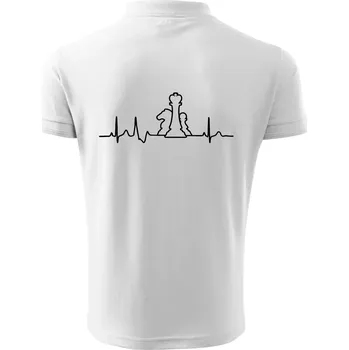Pánská košile EKG šachy - Polokošile pánská Pique Polo 203 - 5XL ( Bílá )