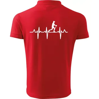 Pánská košile EKG nordic walking muž - Polokošile pánská Pique Polo 203 - 5XL ( Červená )