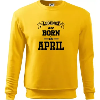Pánská mikina Legends are born in April - Mikina Essential pánská - XL ( Žlutá )